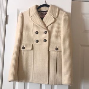 Small Juicy Couture white double breasted pea coat